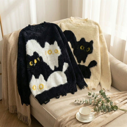 Fashionable cartoon kitty sweatshirt 