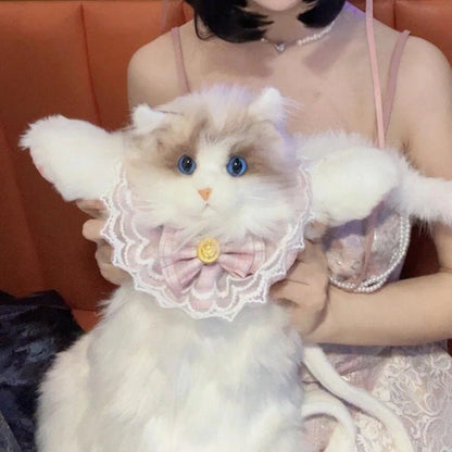 Stunningly Lifelike Ragdoll Cat Backpack with Delicate Lace Collar