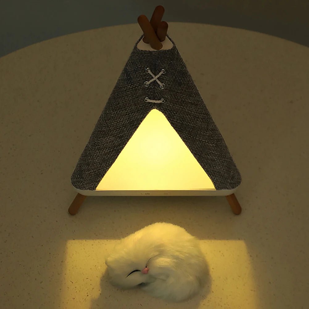 Teepee Style LED Cat lamp Bluetooth Speaker