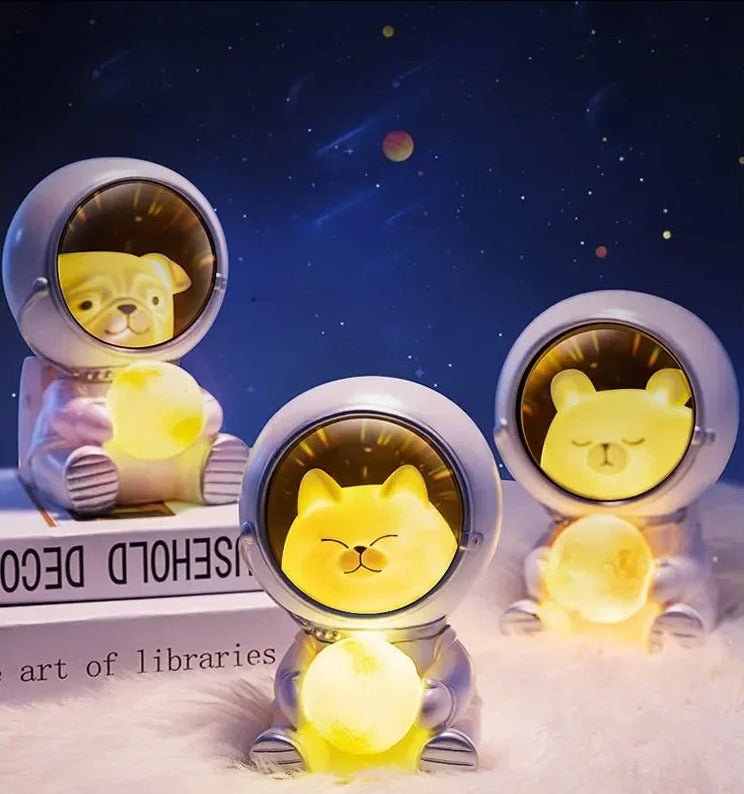 The Astronaut Cat Night Lamp With LED Bright Moon