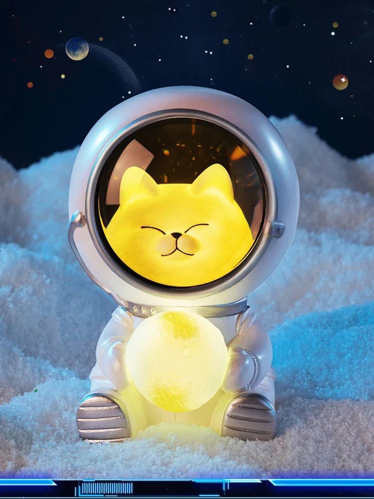 The Astronaut Cat Night Lamp With LED Bright Moon