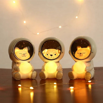 The Astronaut Cat Night Lamp With LED Bright Moon