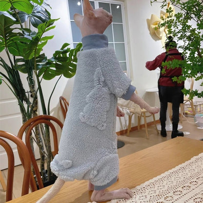 Warm Fleece Turtleneck Sweater For Cat