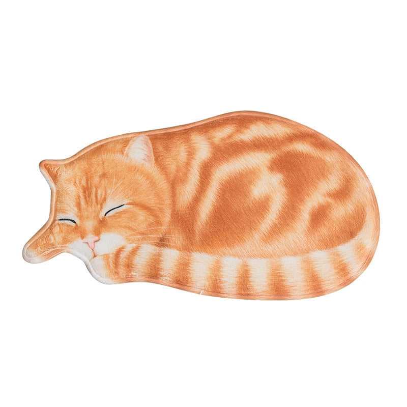 3D Fluffy Sleeping Cat Rug – Meowgicians™