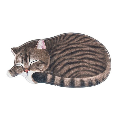 3D Fluffy Sleeping Cat Rug