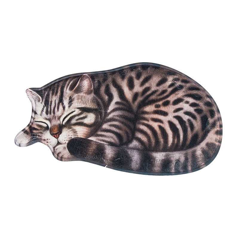 3D Fluffy Sleeping Cat Rug – Meowgicians™