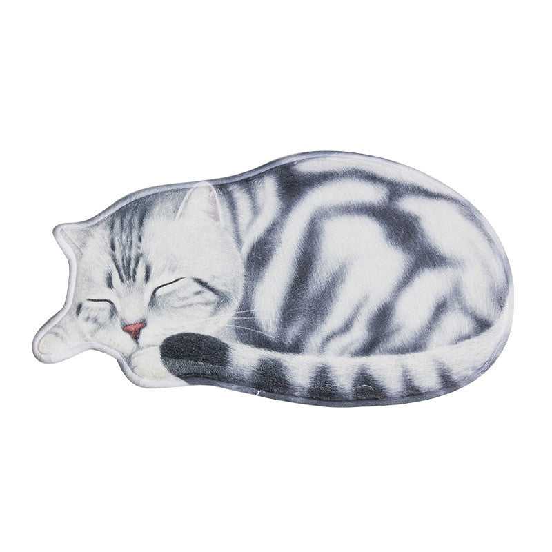 3D Fluffy Sleeping Cat Rug – Meowgicians™