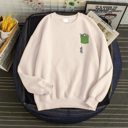 'A full pocket of cats' cute cat sweatshirt