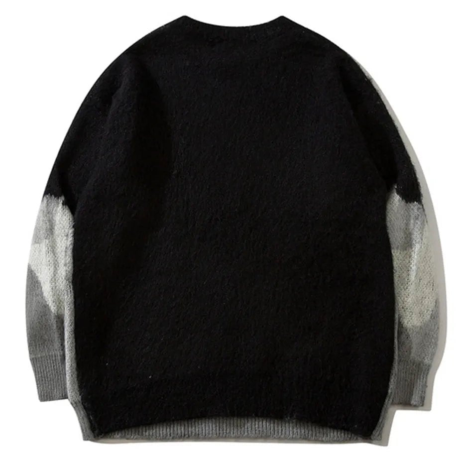Abstract Cat Pattern Contemporary Sweatshirt