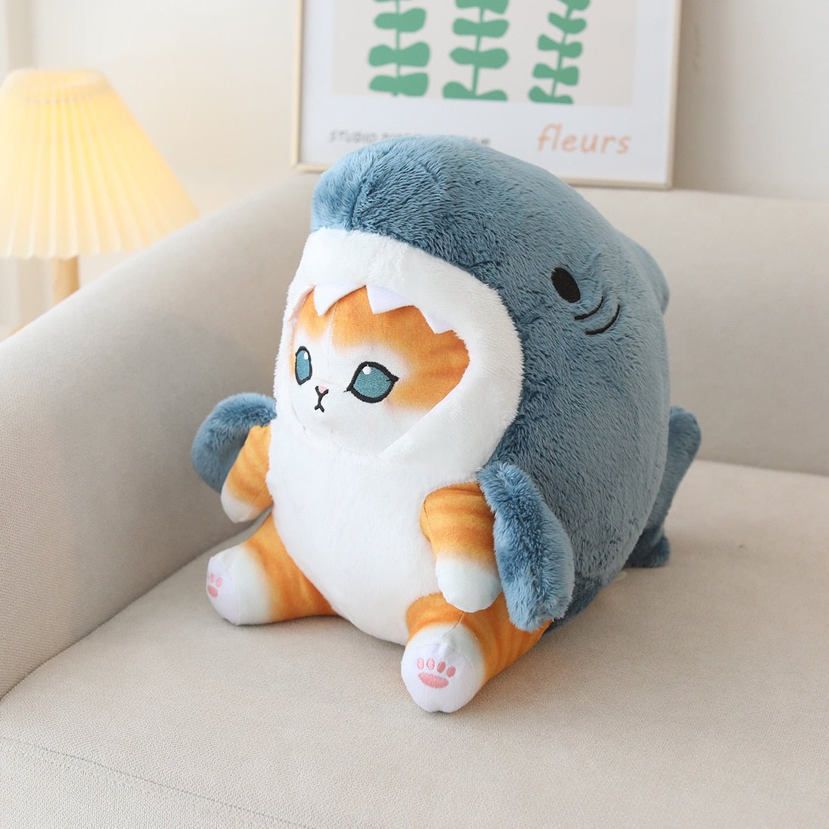 Adorable Baby Cat In Shark Costume Plush Cutest Cat Plush In