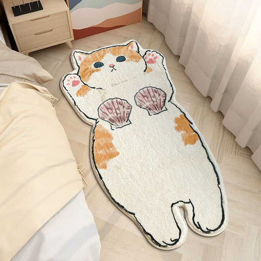 cute cartoon design big cat rug bedside cat design rug cartoon cat carpet for home