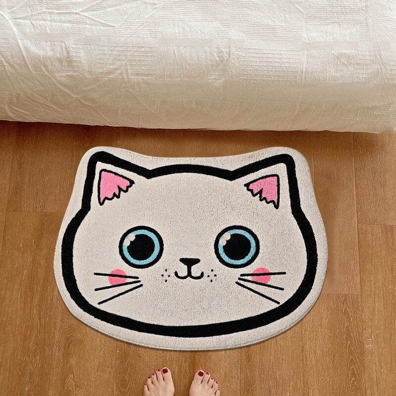 Adorable cartoon cat carpet cat rug