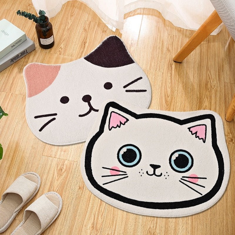 Cat Print Rug Adorable cartoon cat carpet cat rug – Meowgicians™