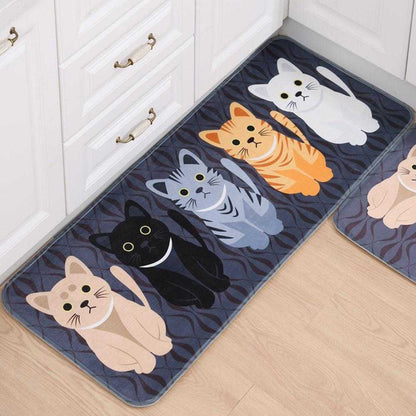 cartoon design cat rug for kitchen cute cat carpet for home