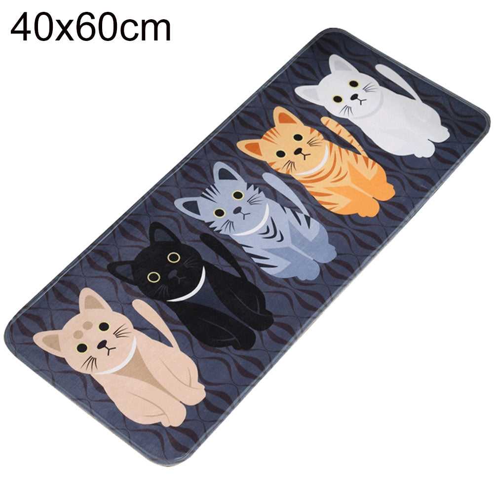 Rectangular Rug Cartoon Adorable Cartoon Cat Rug In Rectangle Size – Meowgicians™