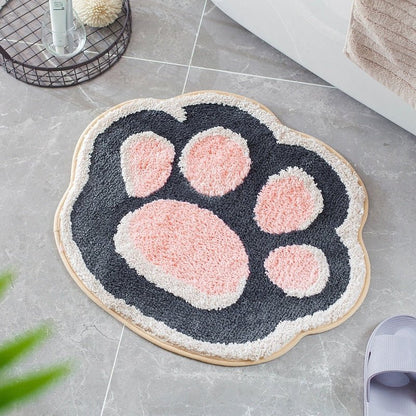 Adorable cat paw carpet cat rug