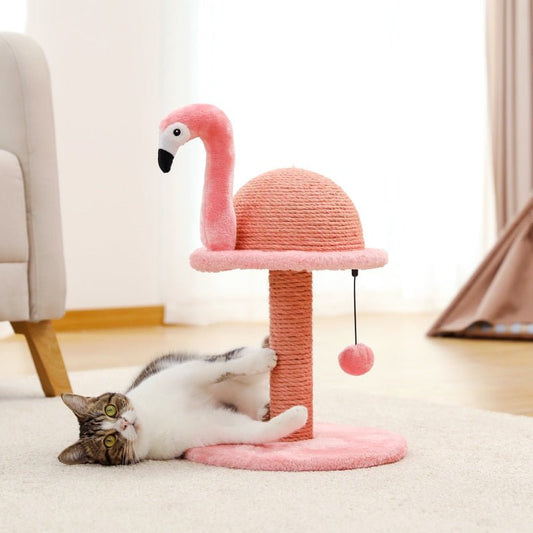 flamingo design cat scratching post cat scratcher pink flamingo