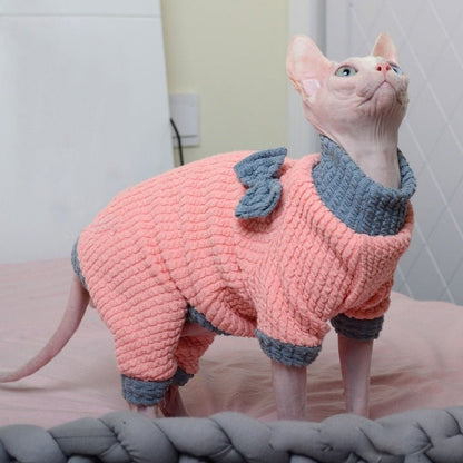 Adorable knitwear cat winter clothes