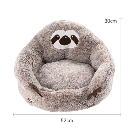Adorable sloth enclosed cat bed