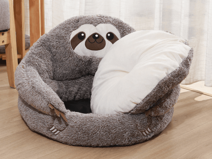 sloth design anti anxiety cat bed with cushion that looks adorable