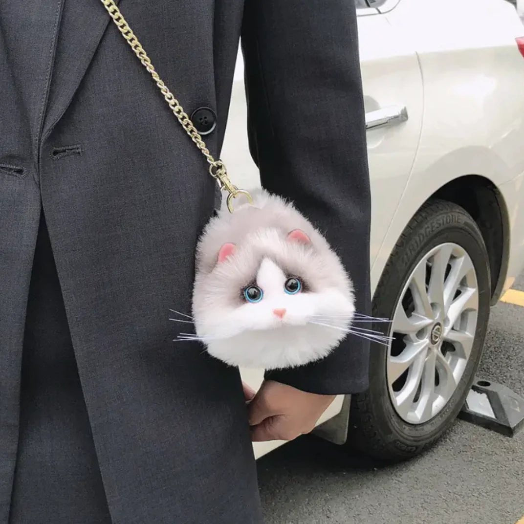 realistic cat bag in ragdoll cat design that looks like real cat