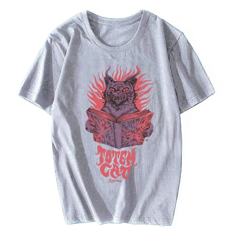 Angry Devil Cat Gothic Style Cat T-shirt