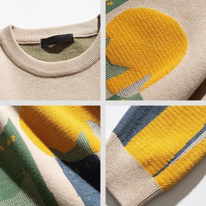 Cat Sweatshirt For Cat lover | Cool Abstract Cat Design