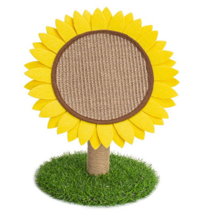 sunflower cat scratcher made by meowgicians for cat lovers