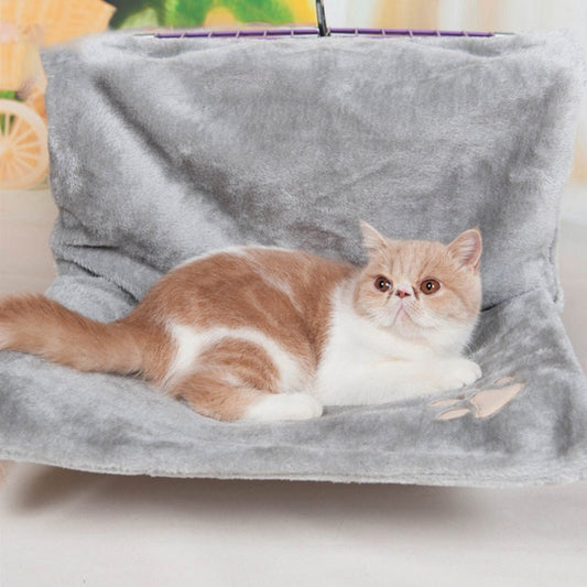 minimalist style cat bed that can be attached to the bedside in grey color