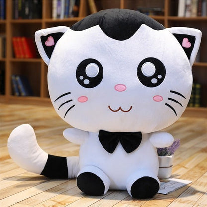 a cute jumbo cat plush with big eyes