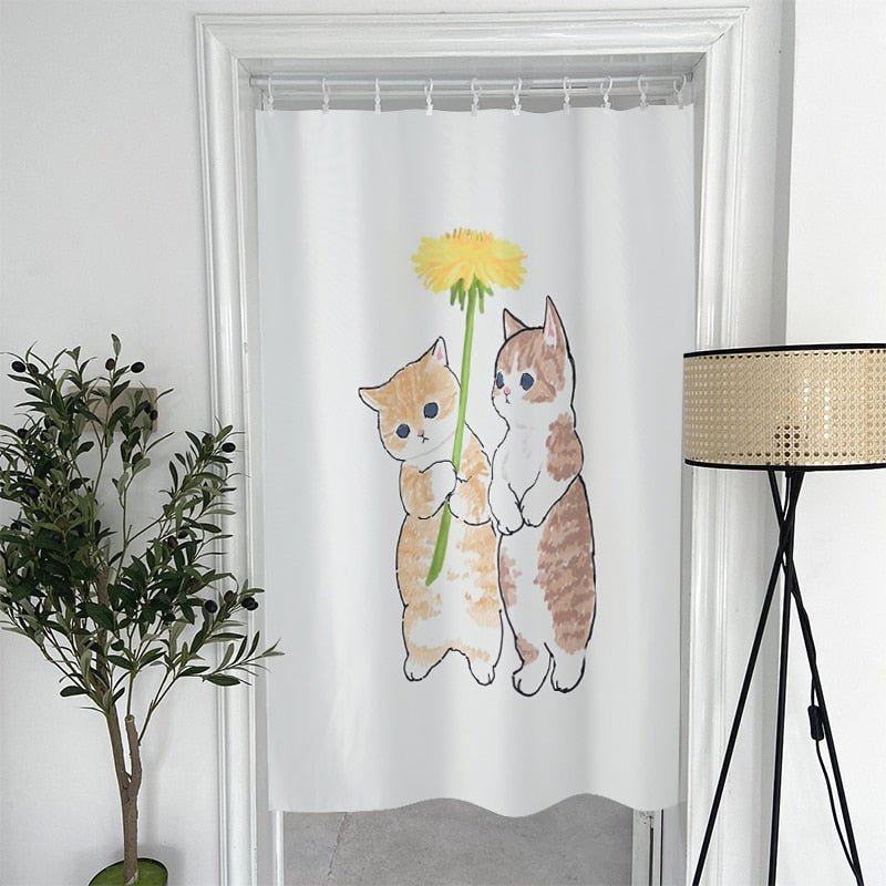 Cartoon cat kitchen/shower curtains