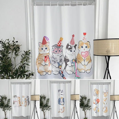 Cartoon cat kitchen/shower curtains