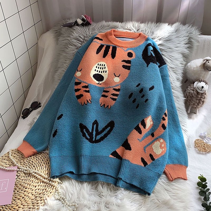 a blue color cat mom sweatshirt with cute cat designs