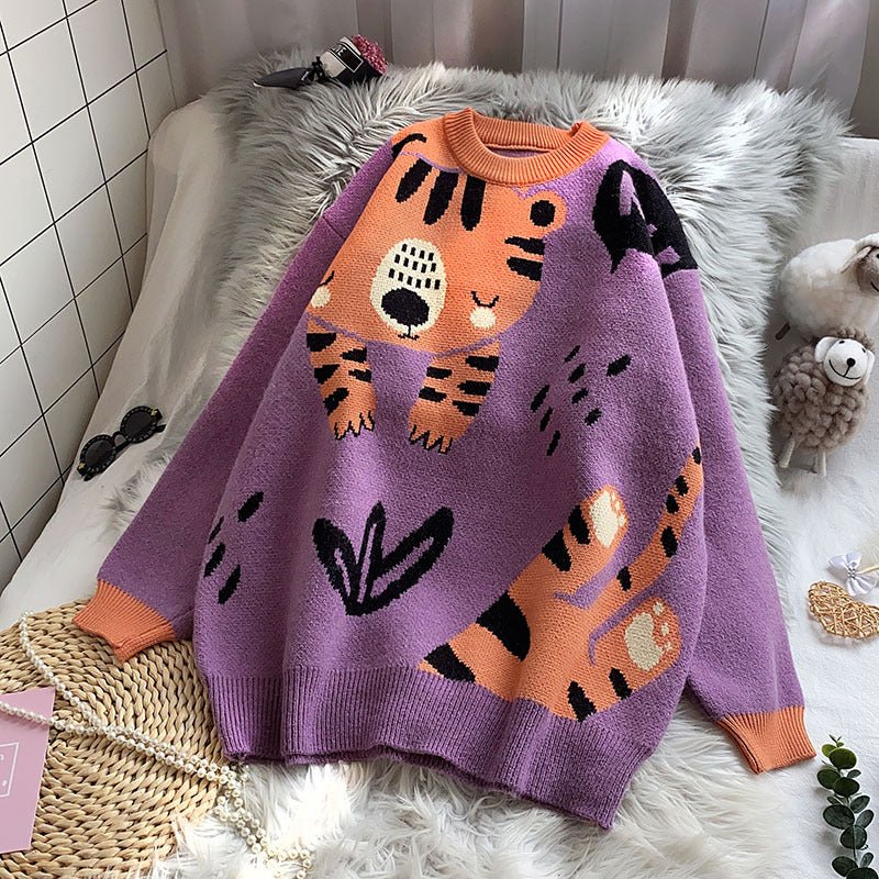 a purple color girls cat sweatshirt with cute cat design