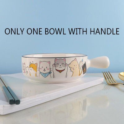 cute cat ceramic cat bowl