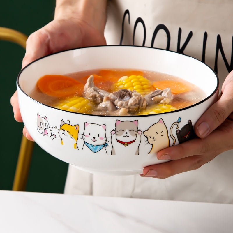 soup ceramic cat bowl for kitchen