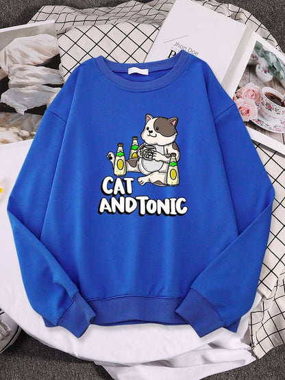 Cat And Tonic Funny Cat Sweatshirt