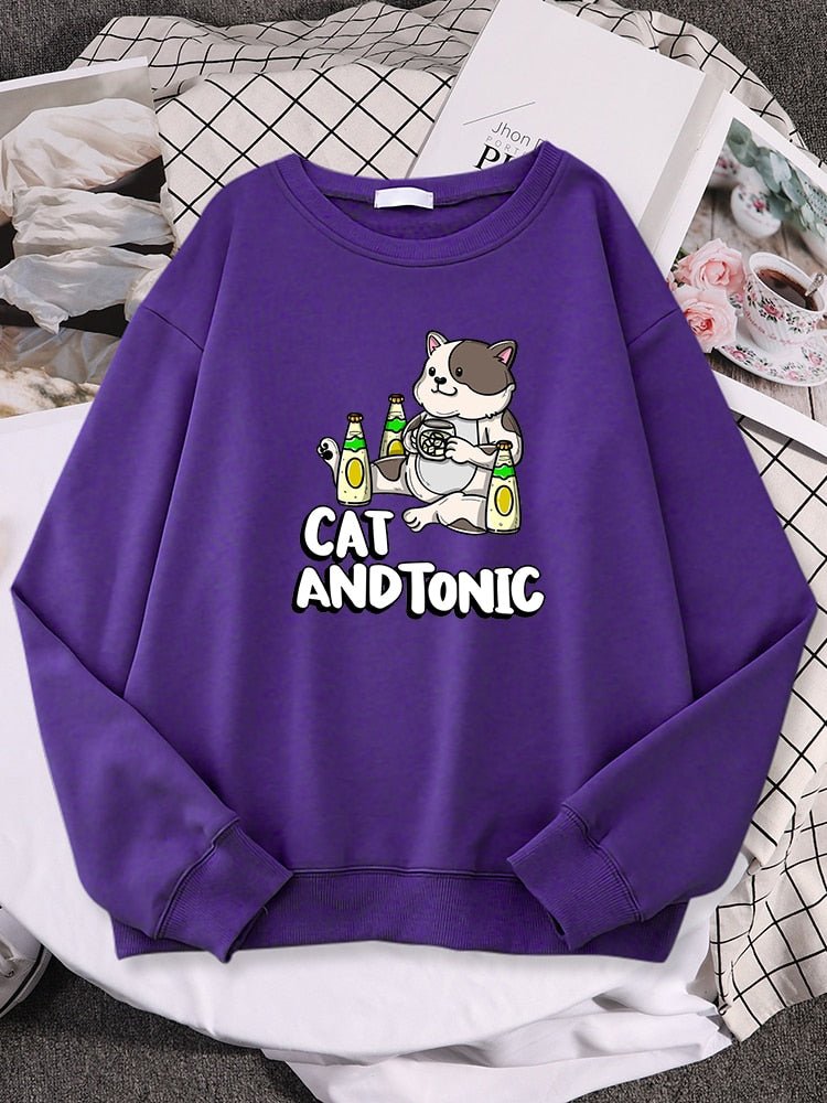 Cat And Tonic Funny Cat Sweatshirt