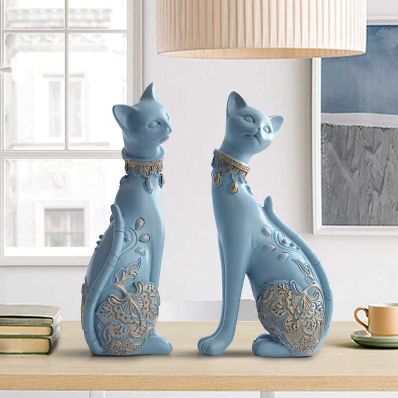 blue luxury design vintage cat for home
