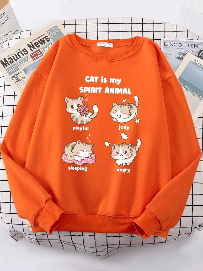'Cat Is My Spirit Animal' Women's Cat Sweater
