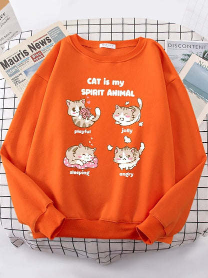 'Cat Is My Spirit Animal' Women's Cat Sweater