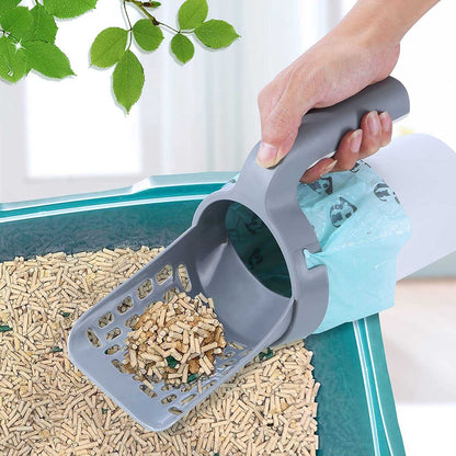 cat litter cleaning scooper with bag