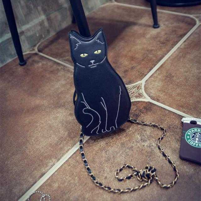 Cat  Novelty  Crossbody Chain Bag