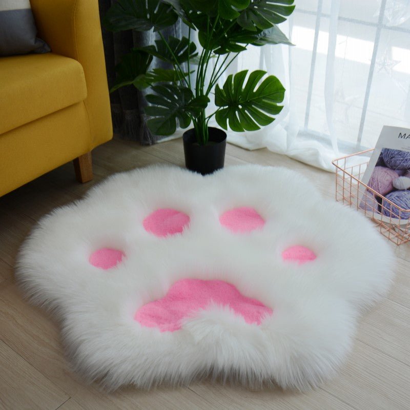 Cat paw design carpet cat rug in fluffy soft plush – Meowgicians™