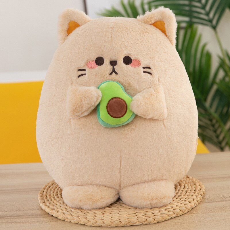 Stay Cuddly with Out Jumbo Cat Plush | Cute Cat with Avocado