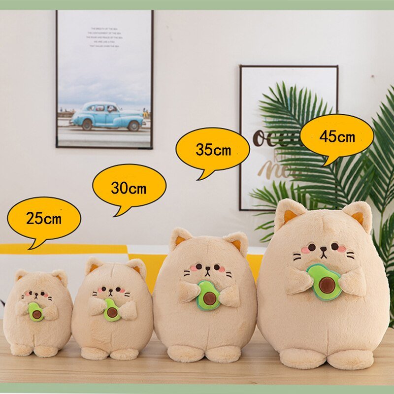 Stay Cuddly with Out Jumbo Cat Plush Cute Cat with Avocado Meowgicians