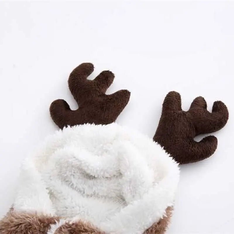 cute cat reindeer cat hoodie for cats in the winter