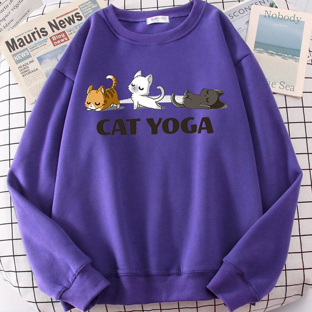 'Cat Yoga' Adorable Cat Mom Sweatshirt