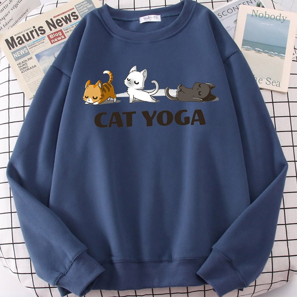 'Cat Yoga' Adorable Cat Mom Sweatshirt