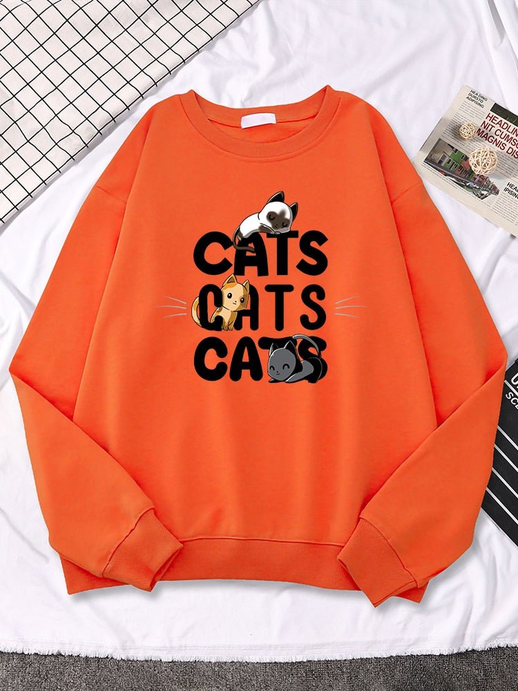 an orange cat sweater for woman with cute cats designs